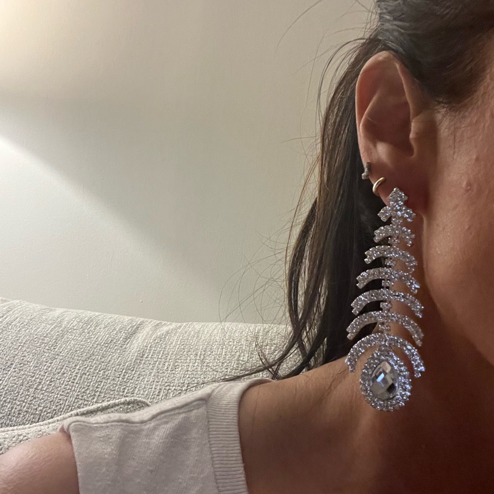 Rhinestone Statement earrings.